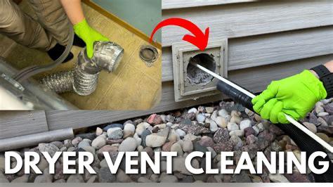 Dryer vent cleaning demonstration