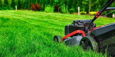 Lawn mower in action