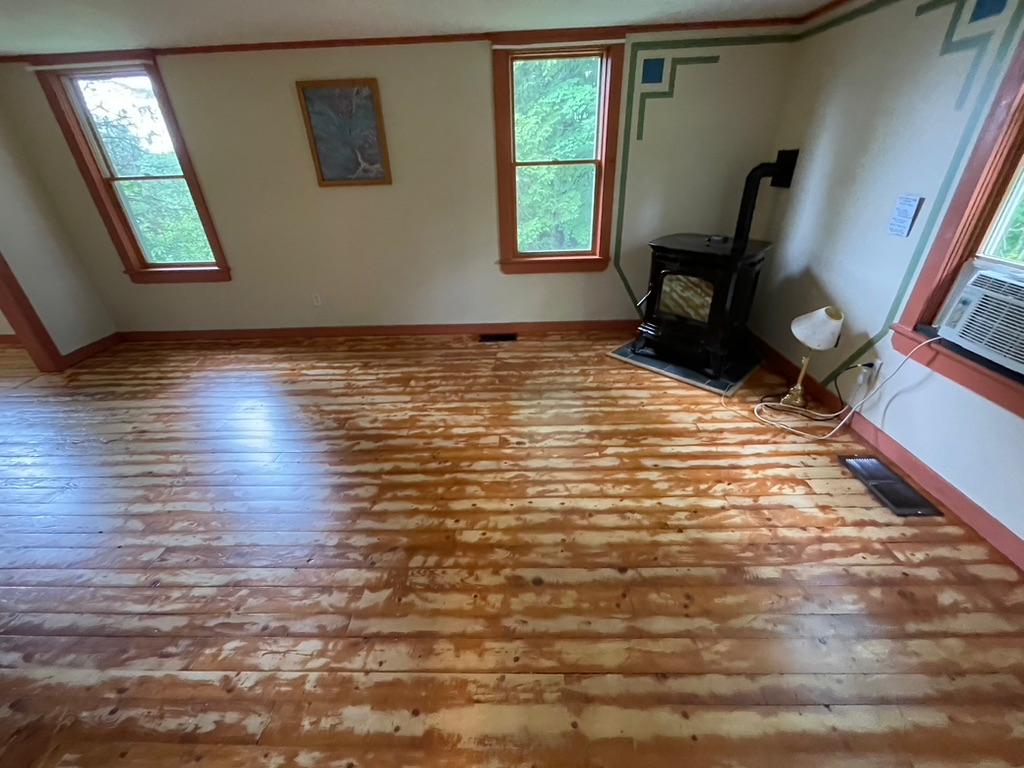 Completed floor refinishing